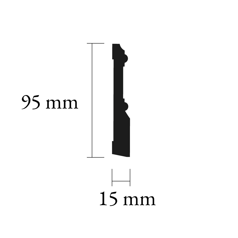 PROVBIT - Golvsockel 15/21 x 95 mm - Nr. 1101