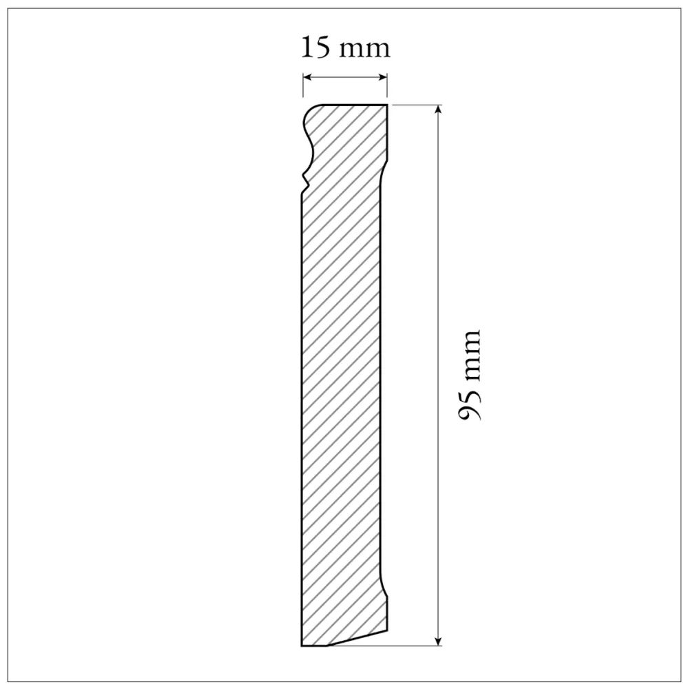Musterstück - Sockelleisten 95 mm - Nr. 1114-95