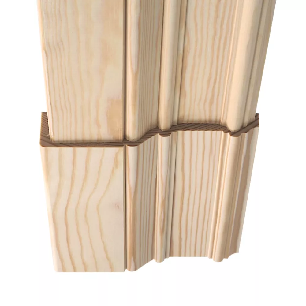 Plinth Block - Pine - 125 x 24 mm - No. 1201