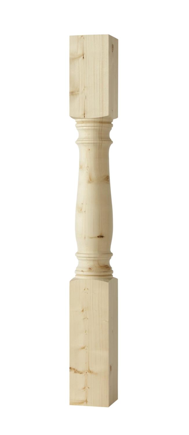 Holzpfosten, gedrehter und Treppenpfosten - 65 x 900 mm