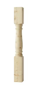 Wooden baluster - turned - 65 x 900 mm - Balluster for decks, balconies, porches and verandas