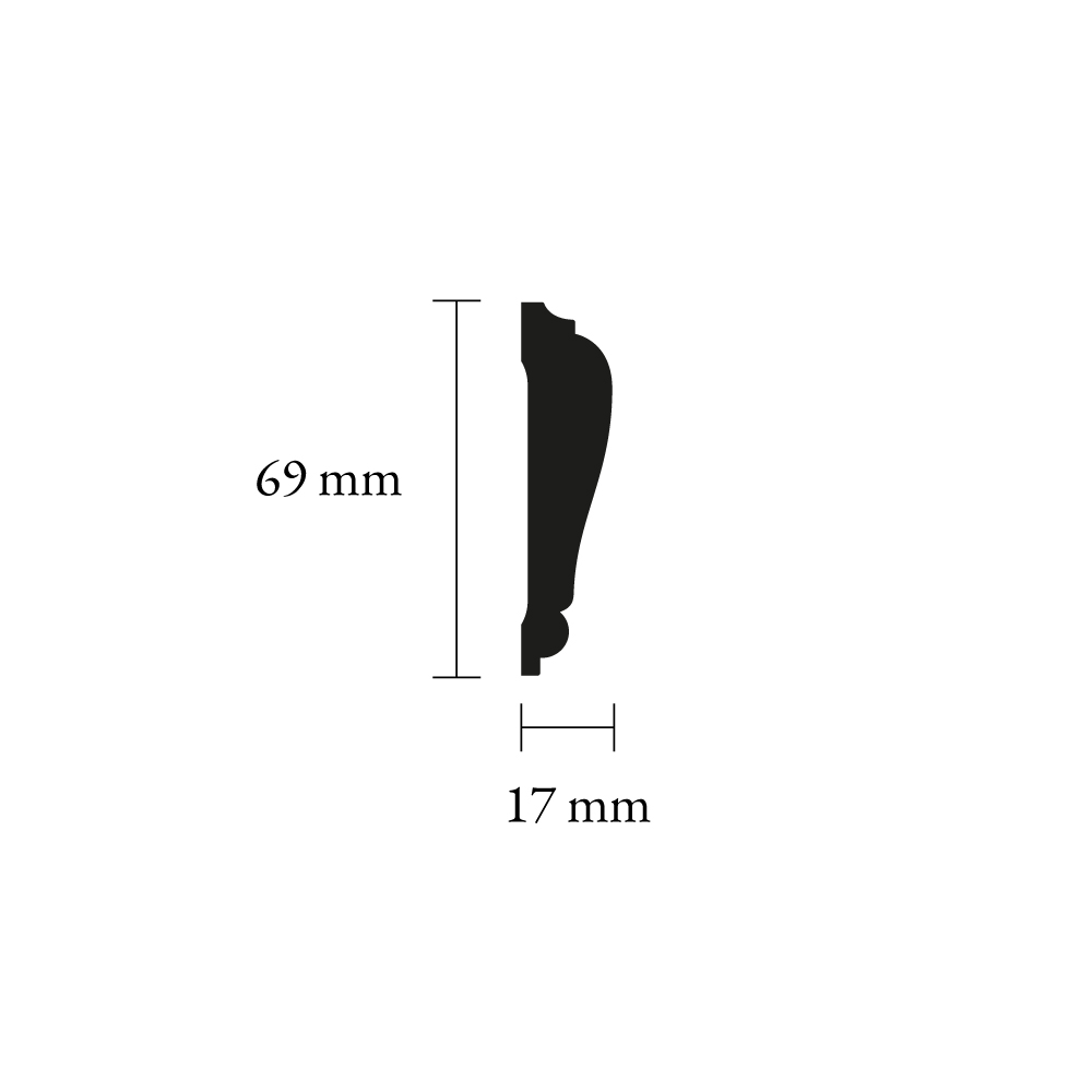 Sample Piece - Door trim 17 x 69 mm - Nr 20-CL-002
