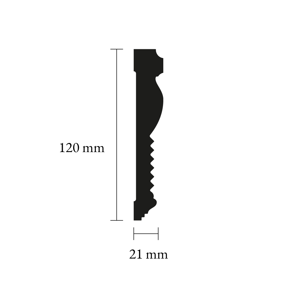 Sample Piece - Door trim 21 x 120 mm - Nr 20-CL-005