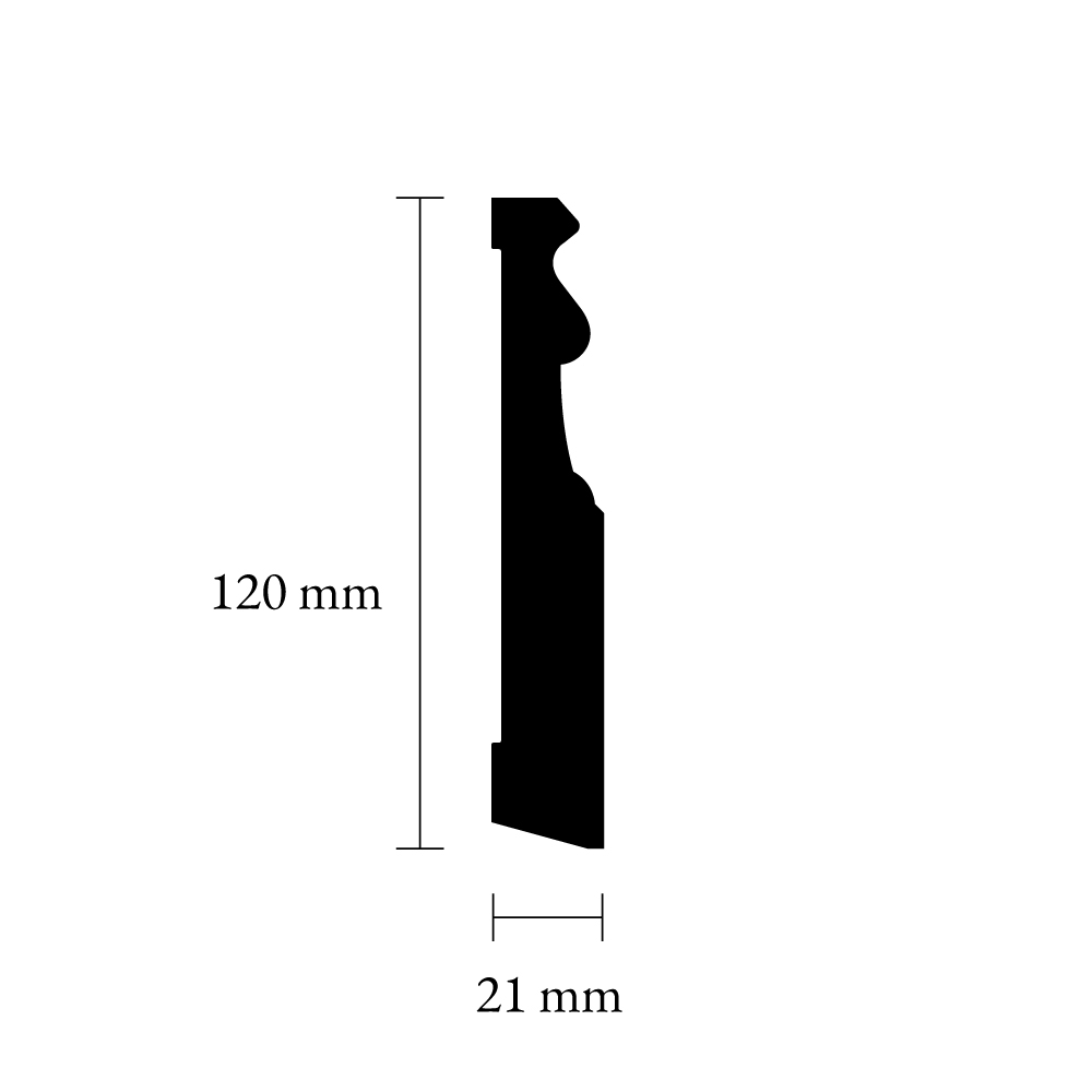 Sample Piece - Base board 21 x 120 mm - Nr 21-CL-002