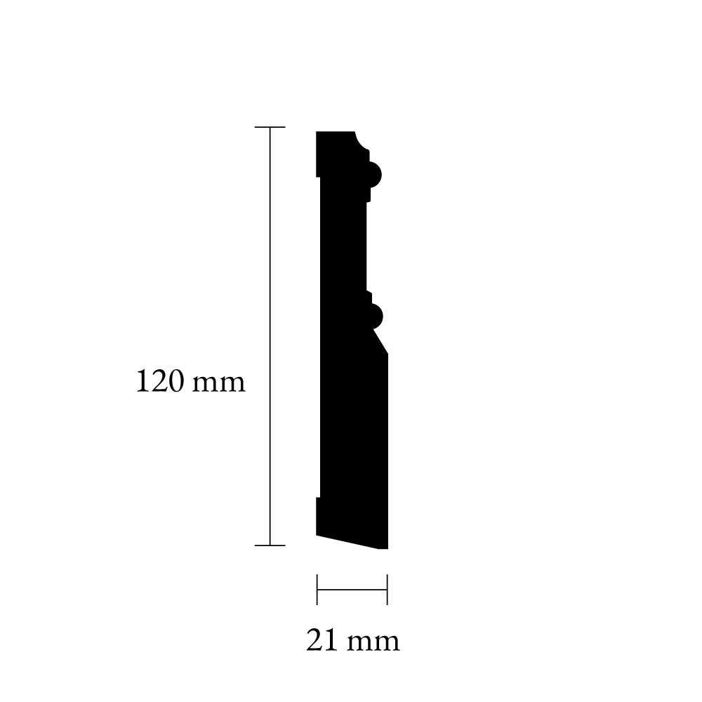 Sample Piece - Base board 21 x 120 mm - Nr 21-CL-003
