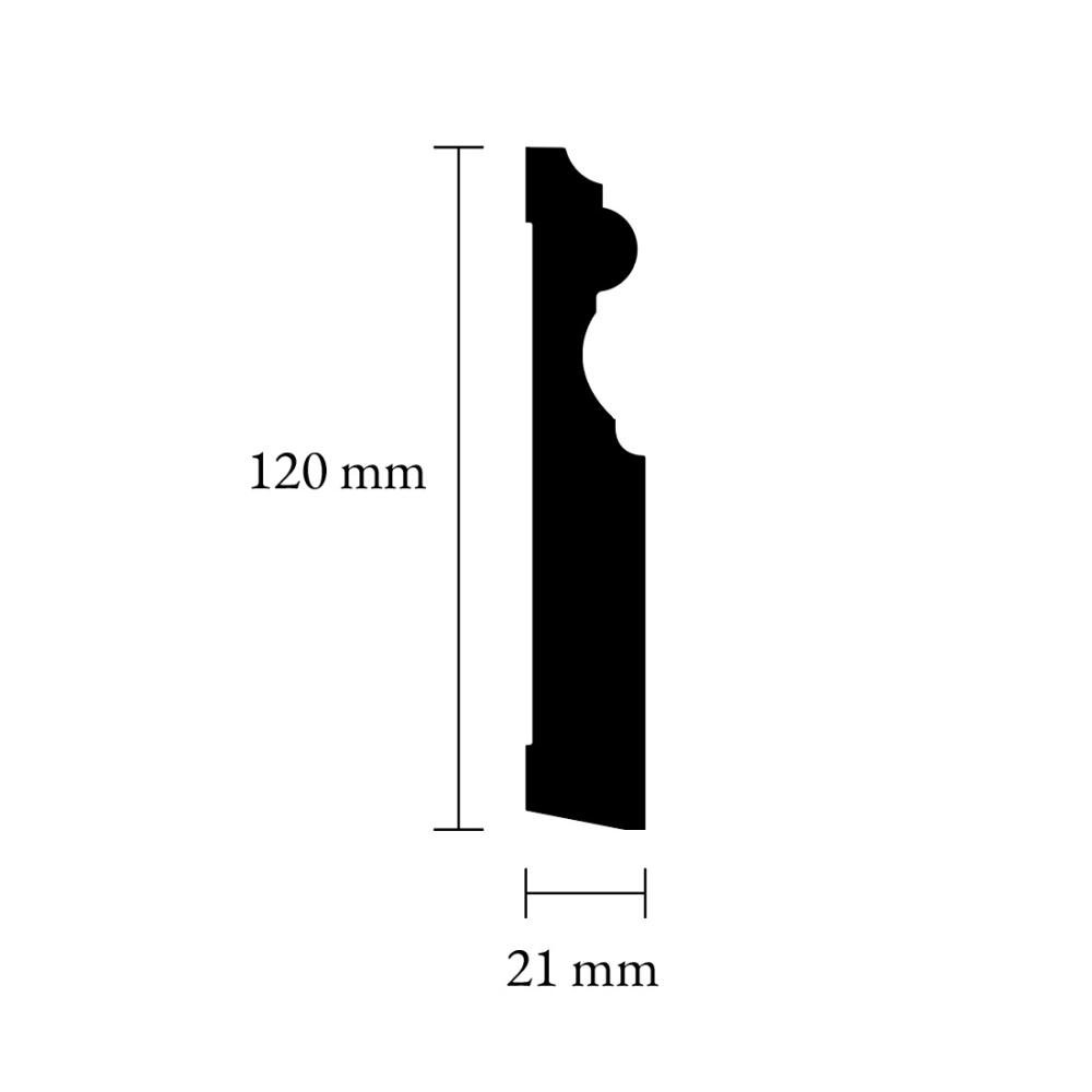 Sample Piece - Base board 21 x120 mm - Nr 21-CL-007