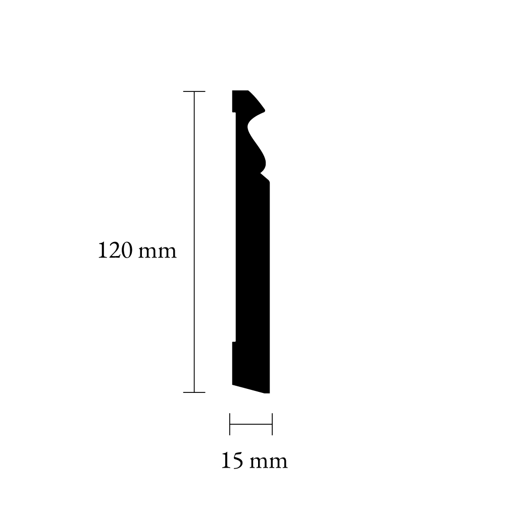 Sample Piece - Base board 15 x 120 mm - Nr 21-CL-011