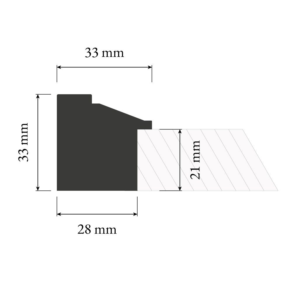 PROVBIT - Foderbreddare för 21 mm dörrfoder- Nr. 2201