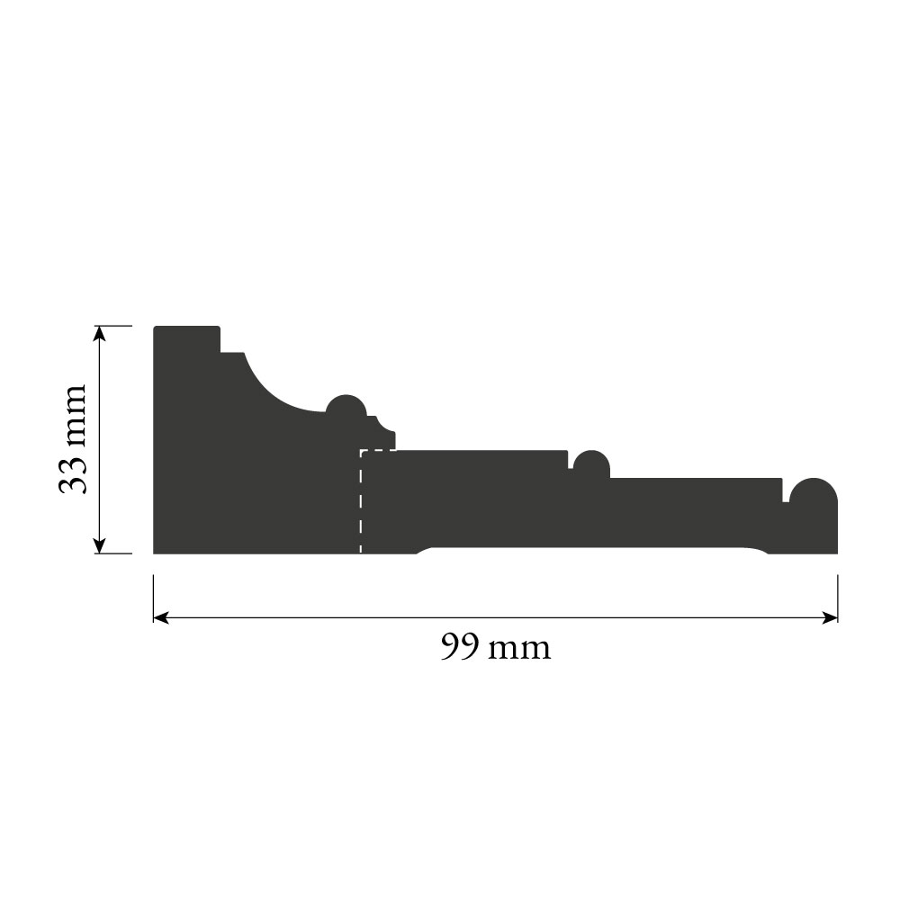 Foder 100 mm & Foderband - djup 33 mm