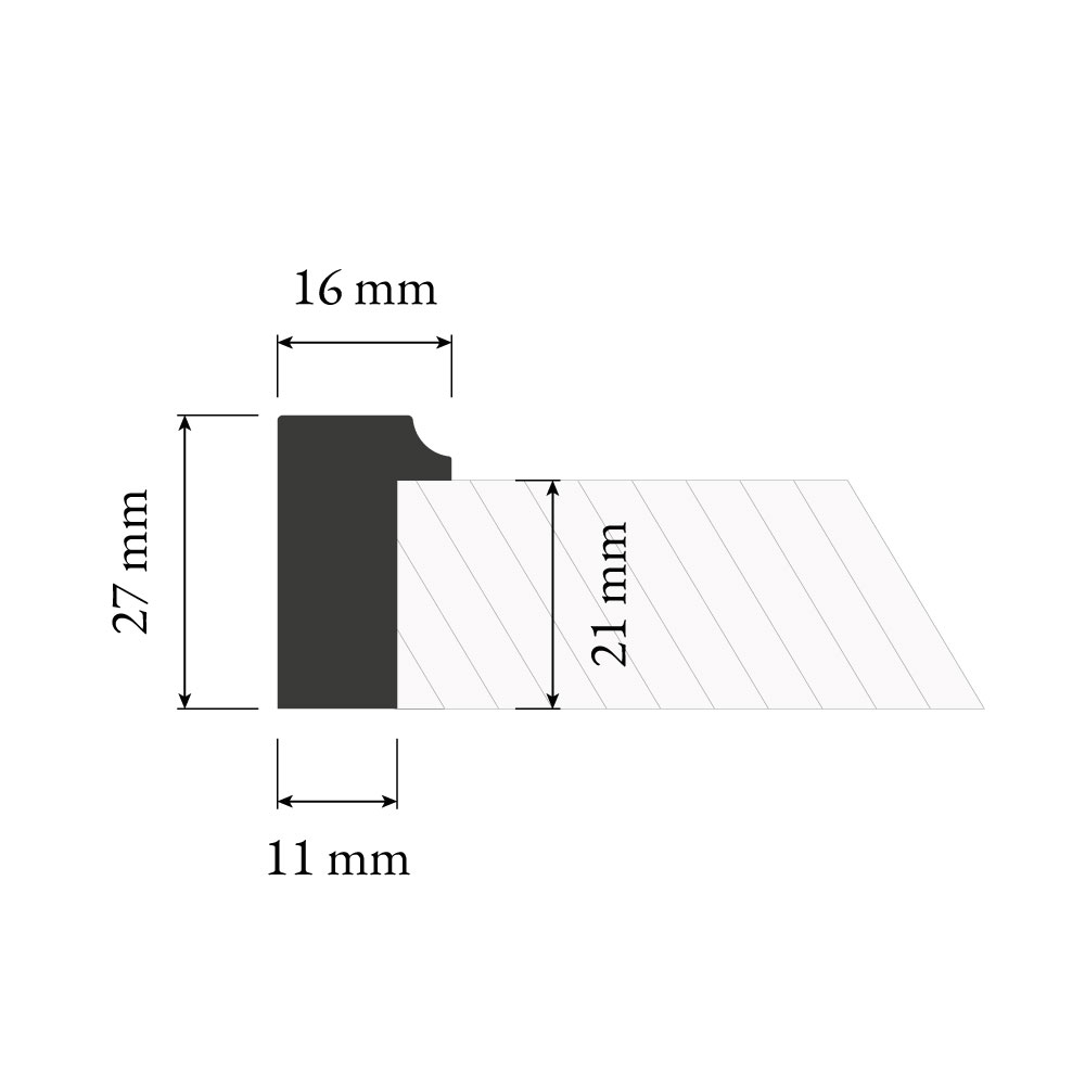 PROVBIT - Foderbreddare för 21 mm dörrfoder- Nr. 2211