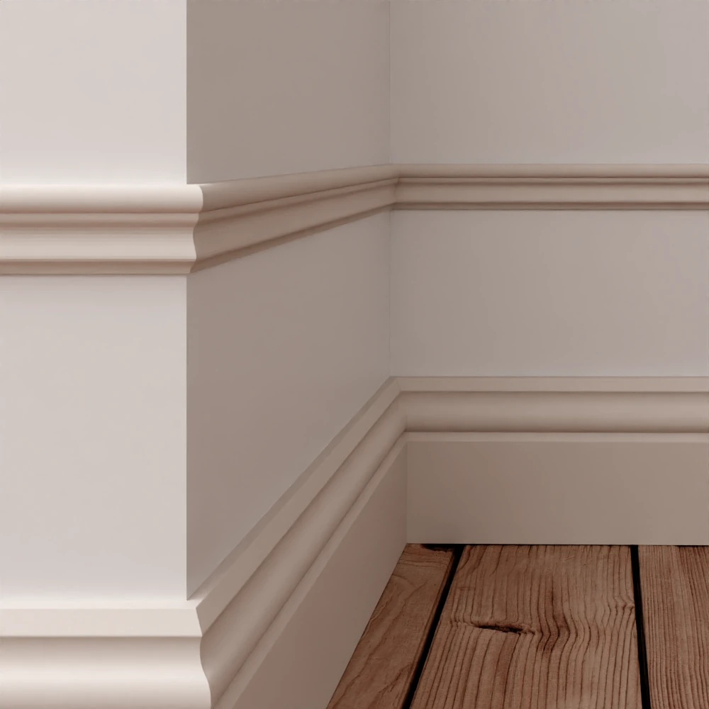 Moulding trim - Frieze - Millwork 15 x 34 mm - modell 001 - Baseboard - High-quality Swedish pine