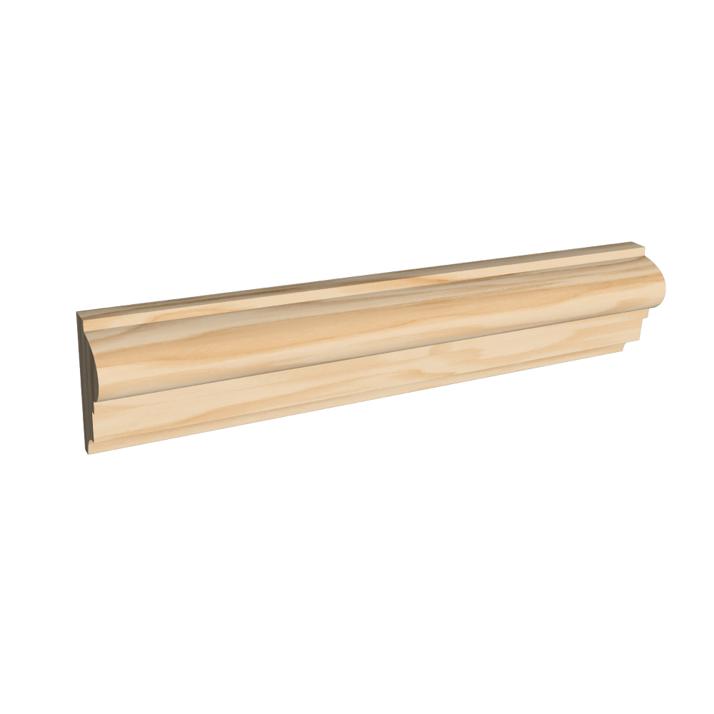 Decorative wooden molding 21 x 43 mm - Antique and retro-style wooden wall trim - Swedish design.