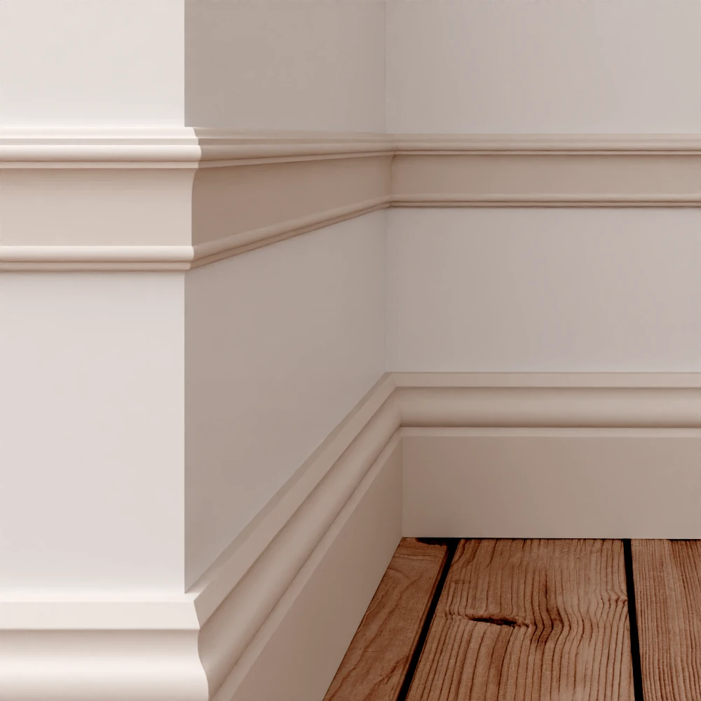 Moulding trim - Frieze - Millwork 15 x 56 mm - modell 004 - For baseboards - High-quality Swedish pine