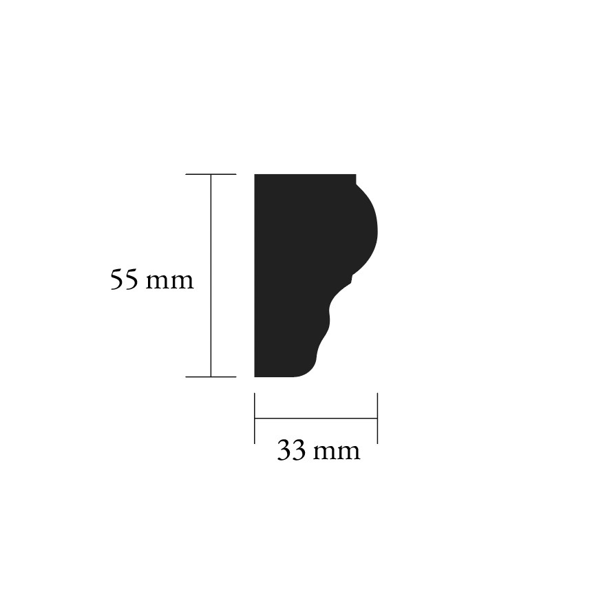 Bröstlist - 33 x 55 mm - Nr 24-CL-020