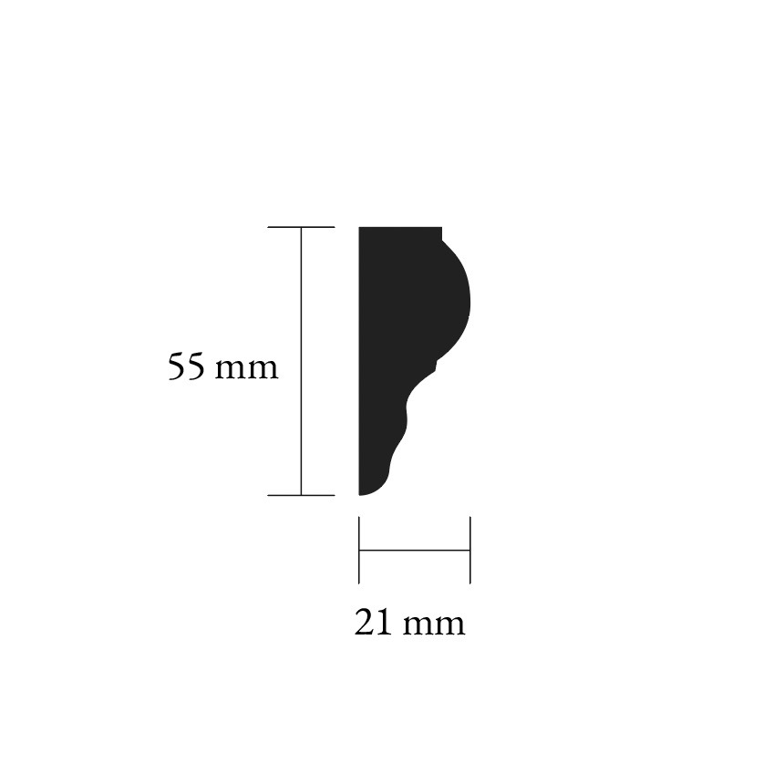 Bröstlist - 21 x 55 mm - Nr 24-CL-022