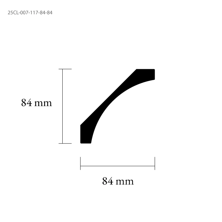 Shape of a wooden ceiling molding or trim - Antique, turn-of-the-century style - Old-fashioned wooden molding for interior ceilings.