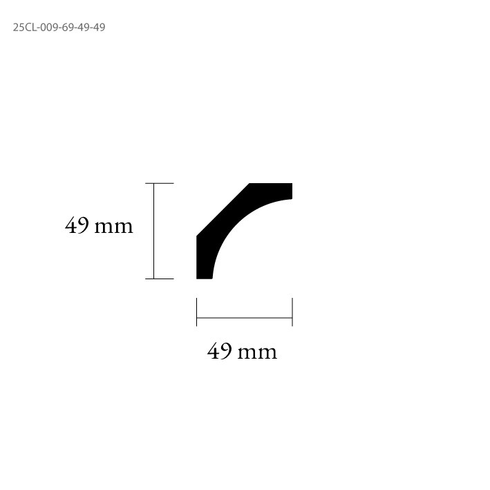 Shape of a wooden ceiling molding or trim - Antique, turn-of-the-century style - Old-fashioned wooden molding for interior ceilings.