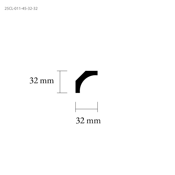 Shape of a wooden ceiling molding or trim - Antique, turn-of-the-century style - Old-fashioned wooden molding for interior ceilings.