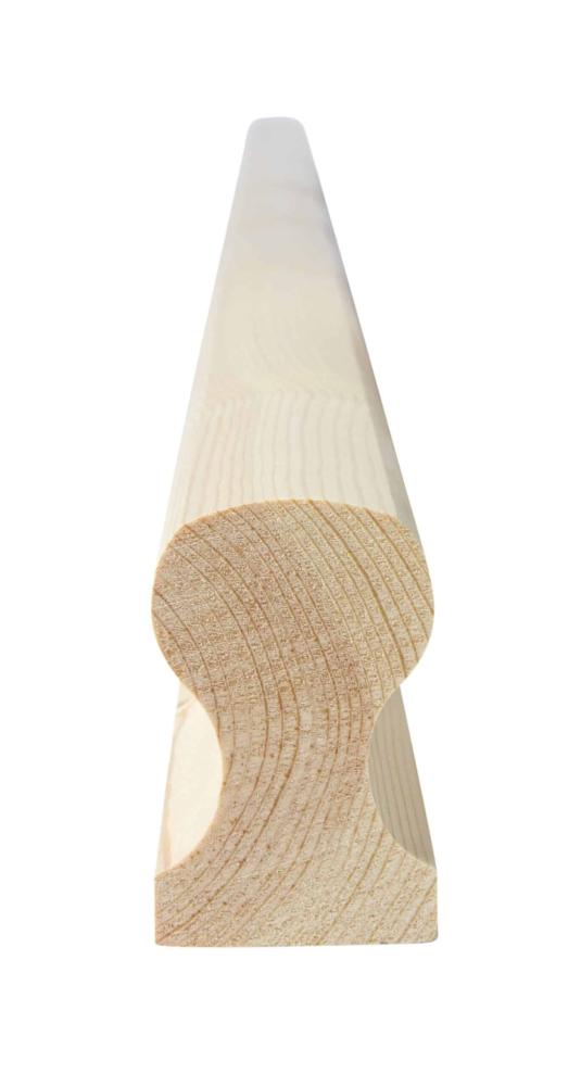 Handlauf und Oberholm aus Holz für Geländer und Zaun - 45 x 68 x 2350 mm