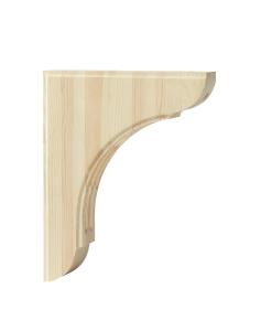 Old-fashioned wooden shelf bracket in pine - Model 309 - Wooden bracket in vintage style for shelving - old style