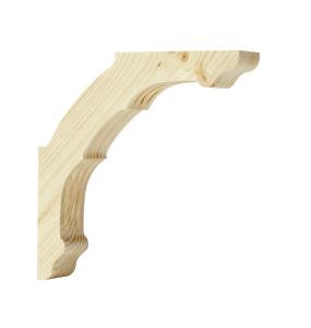 Old-fashioned wooden shelf bracket in pine - Model 310 - Wooden bracket in vintage style for shelving - old style