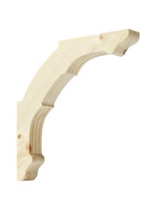 Old-fashioned wooden shelf bracket in pine - Model 311 - Wooden bracket in vintage style for shelving - old style