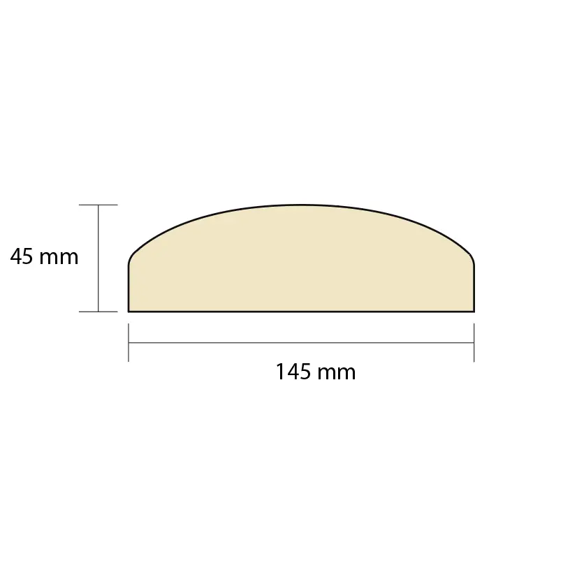 Sample Piece - Wooden handrail - 145 x 45 mm - No. 32-CL-050