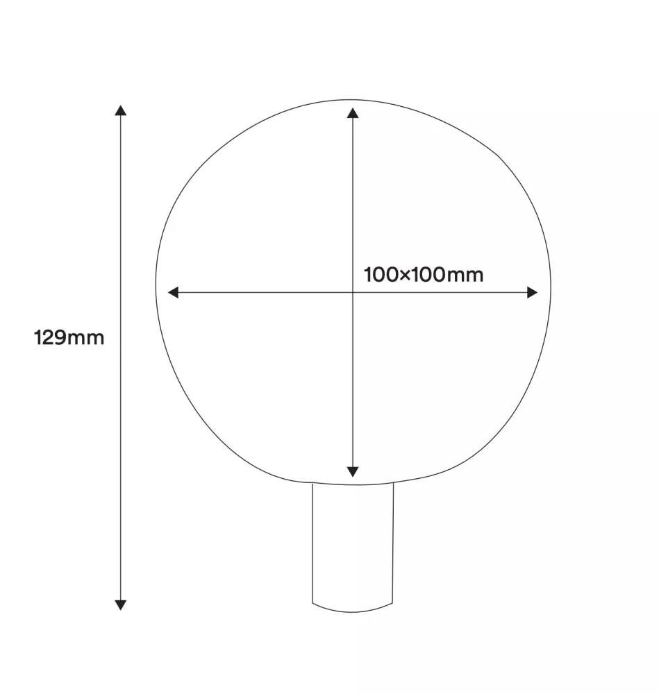 Pfostenkappe aus Holz - Kugel - 100 x 129 mm - Nr. 34-NG-259