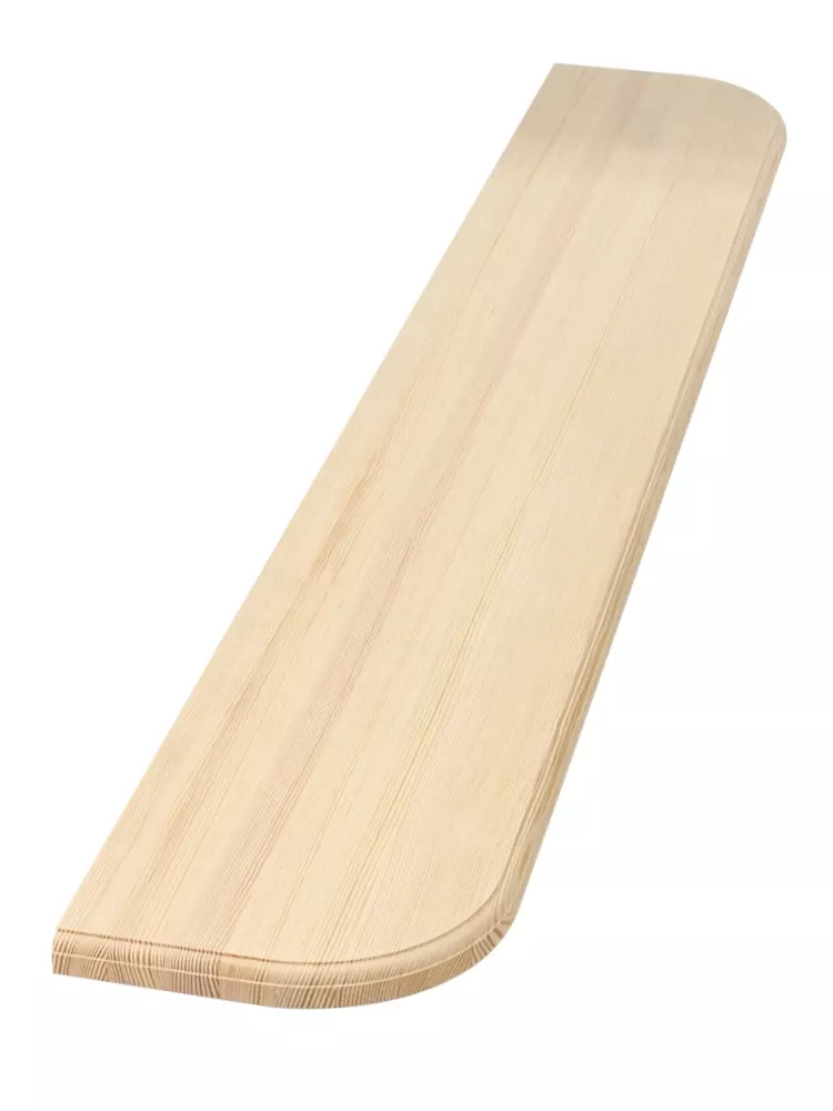 Hyllplan i furu med rundade hörn och profilerad kant - Nr. 40-GD-12PR