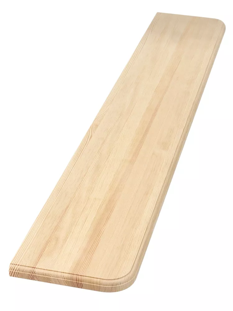 Hyllplan i furu med rundade hörn och profilerad kant - Nr. 40-GD-14PR