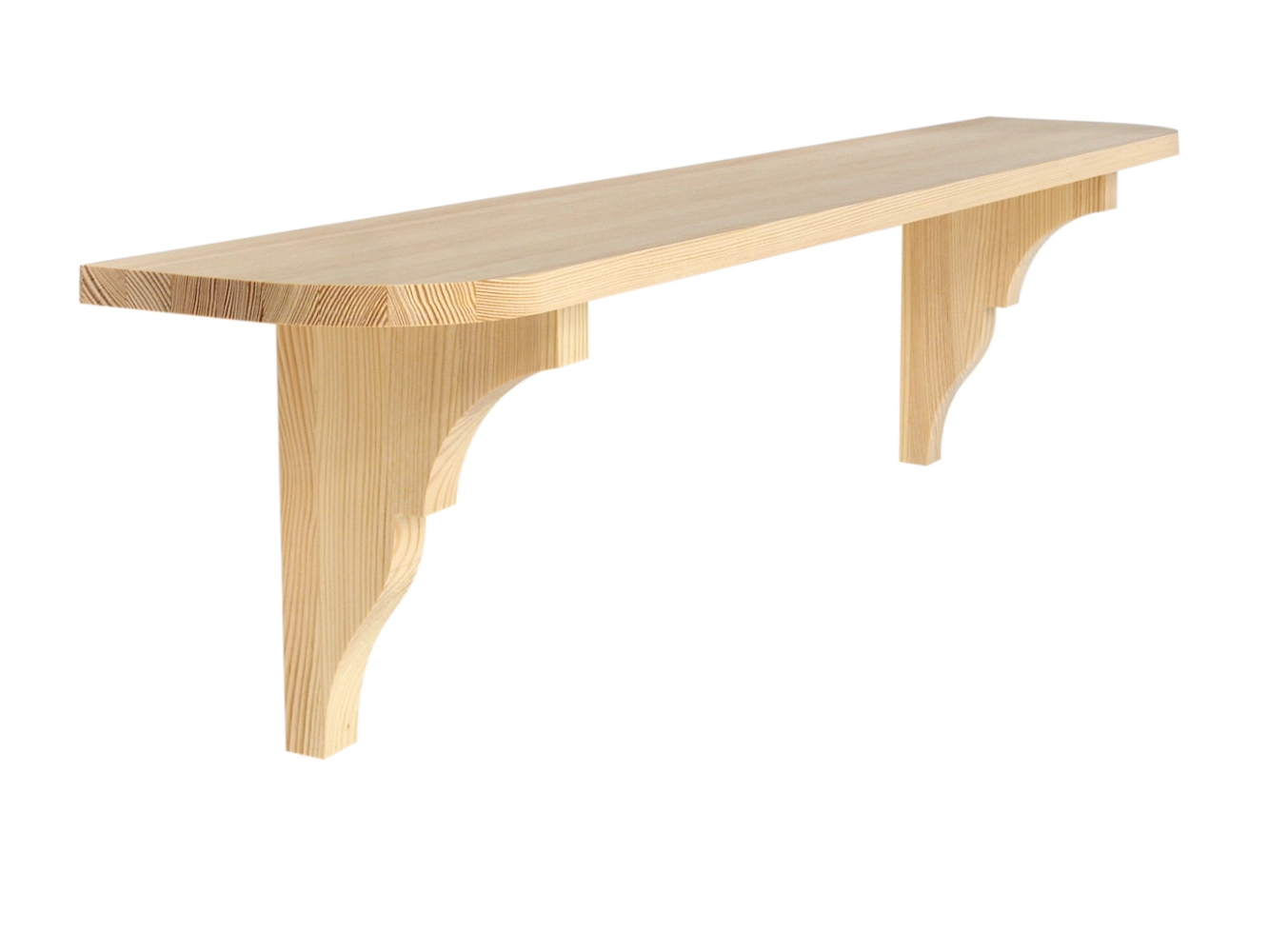 Classic Swedish Shelf - Rounded Corners 120 x 19.5 cm