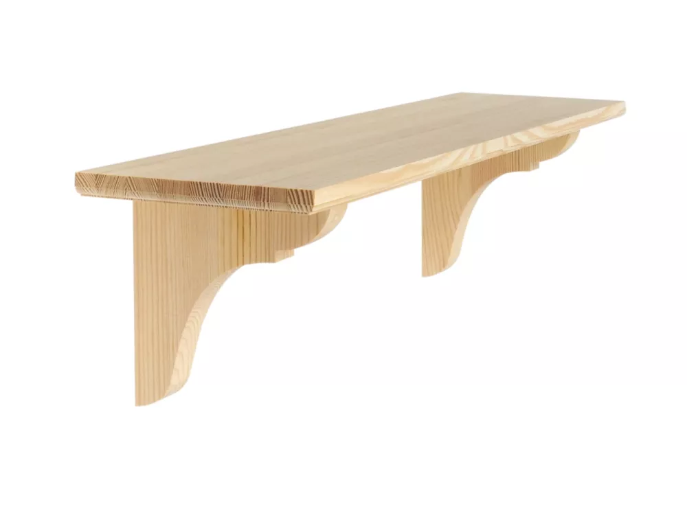 Classic Swedish Shelf - 80 x 19.5 cm - Profiled Edges