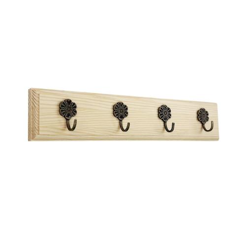 Hook rail 35 × 7 cm – 4 hooks