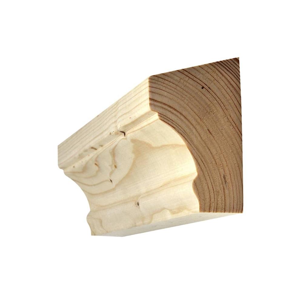 Wooden crown molding with slanted top edge - Old fashion facade decoration