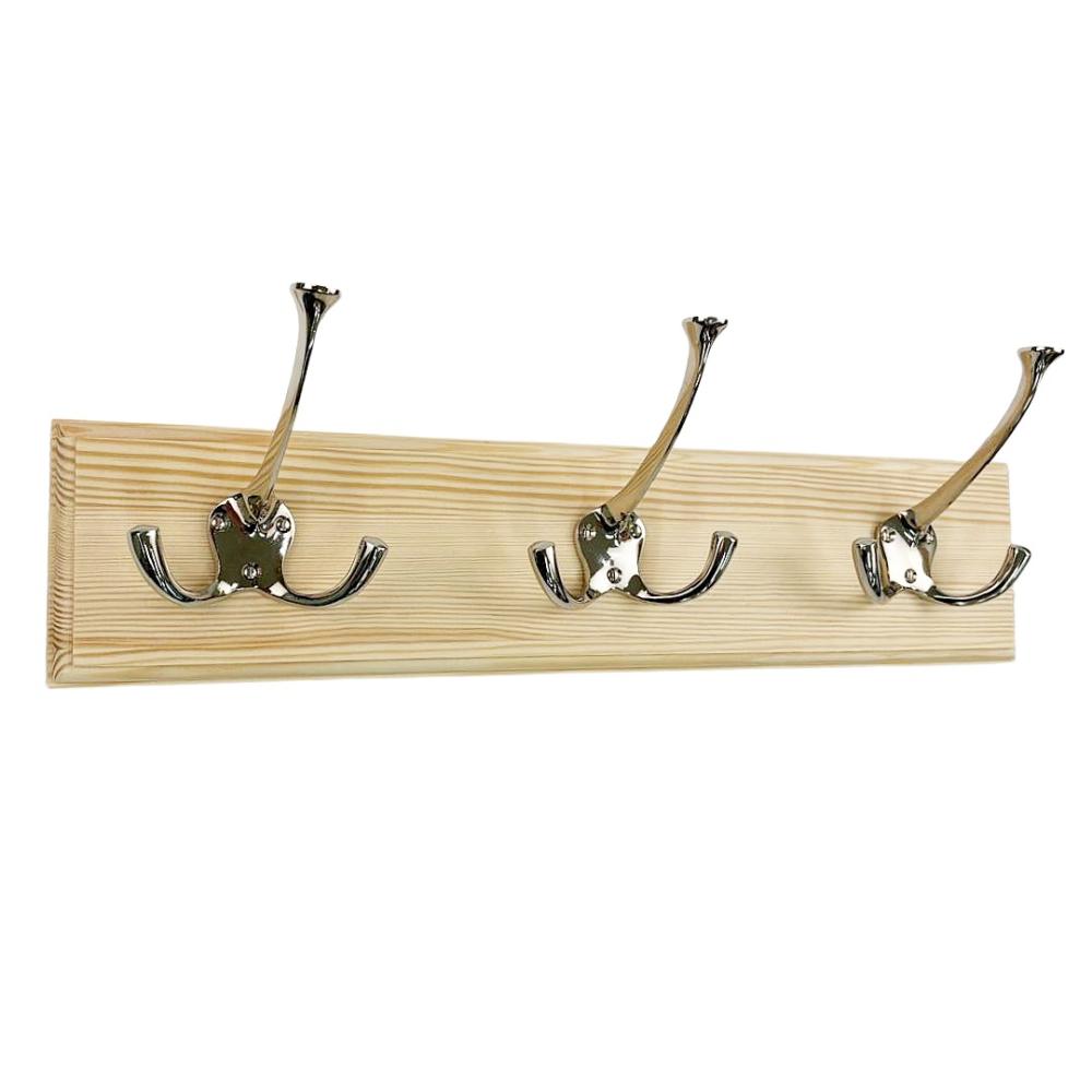 Kroklist 45 x 10 cm - Dubbelkrok Hattpinne 3 st.