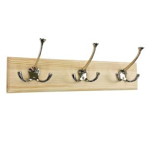 Kroklist 45 x 10 cm - Dubbelkrok Hattpinne 3 st.