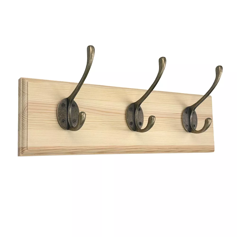 Kroklist 40 x 12 cm - Hattpinne 3 st. Antik