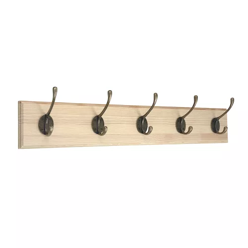 Hook rail 70 x 12 cm – 5 hooks