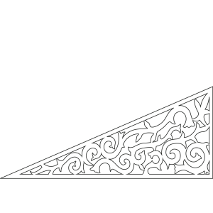 Konturen eines Giebelverzierung 030 für Dach und Fassade - Giebel und Winkel dekorieren