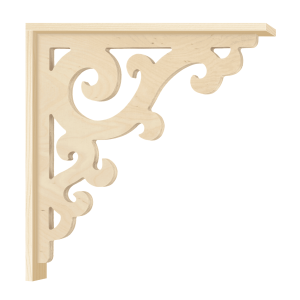 Eckkonsole 001 - dekoratives Element für Veranda, Balkon und Terrasse. Hergestellt aus Holz in Schweden. Gaveldekor