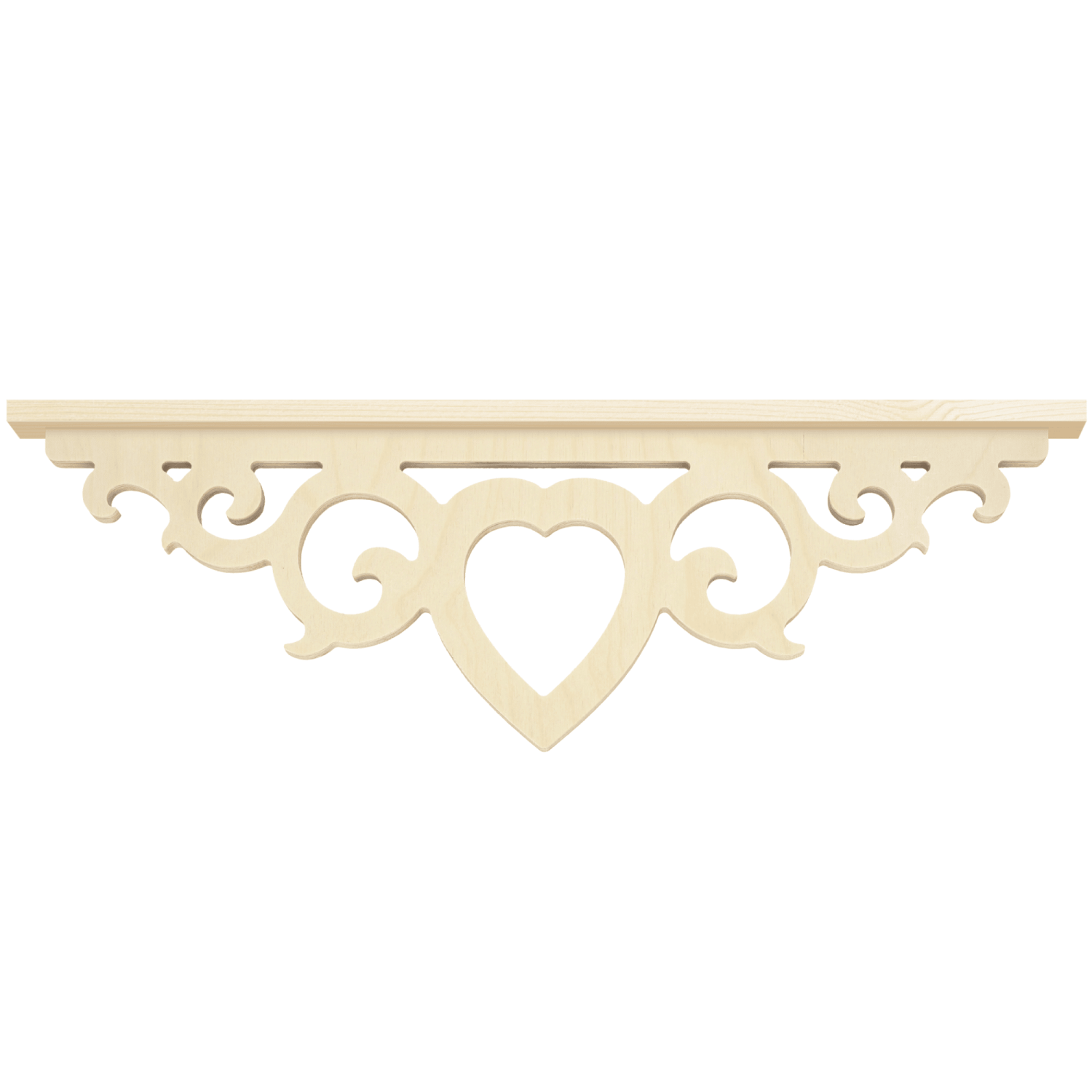 Middle bracket 002A - Classic wooden corbel & bracket buddy with decotaive wooden strip