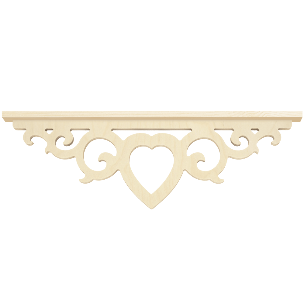 Middle bracket 002A - Classic wooden corbel & bracket buddy with decotaive wooden strip