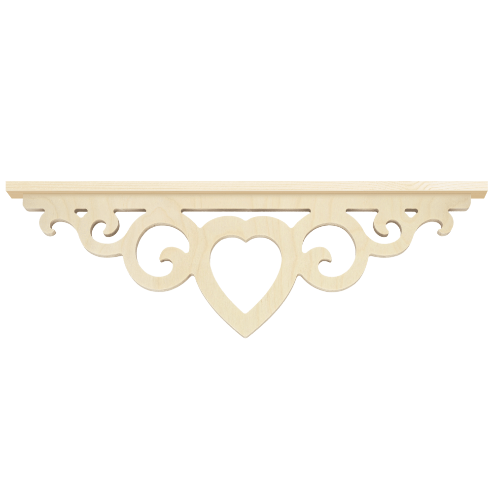 Middle bracket 002B - Classic wooden corbel & bracket buddy with decotaive wooden strip