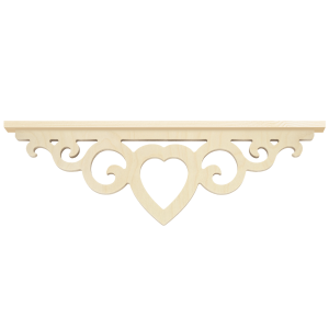 Middle bracket 002B - Classic wooden corbel & bracket buddy with decotaive wooden strip