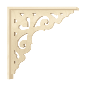 Eckkonsole 027 - dekoratives Element für Veranda, Balkon und Terrasse. Hergestellt aus Holz in Schweden. Gaveldekor
