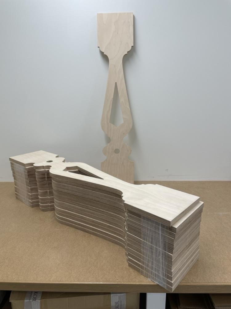 Decorative wooden fence picket 95 x 18,8 cm - OUTLET