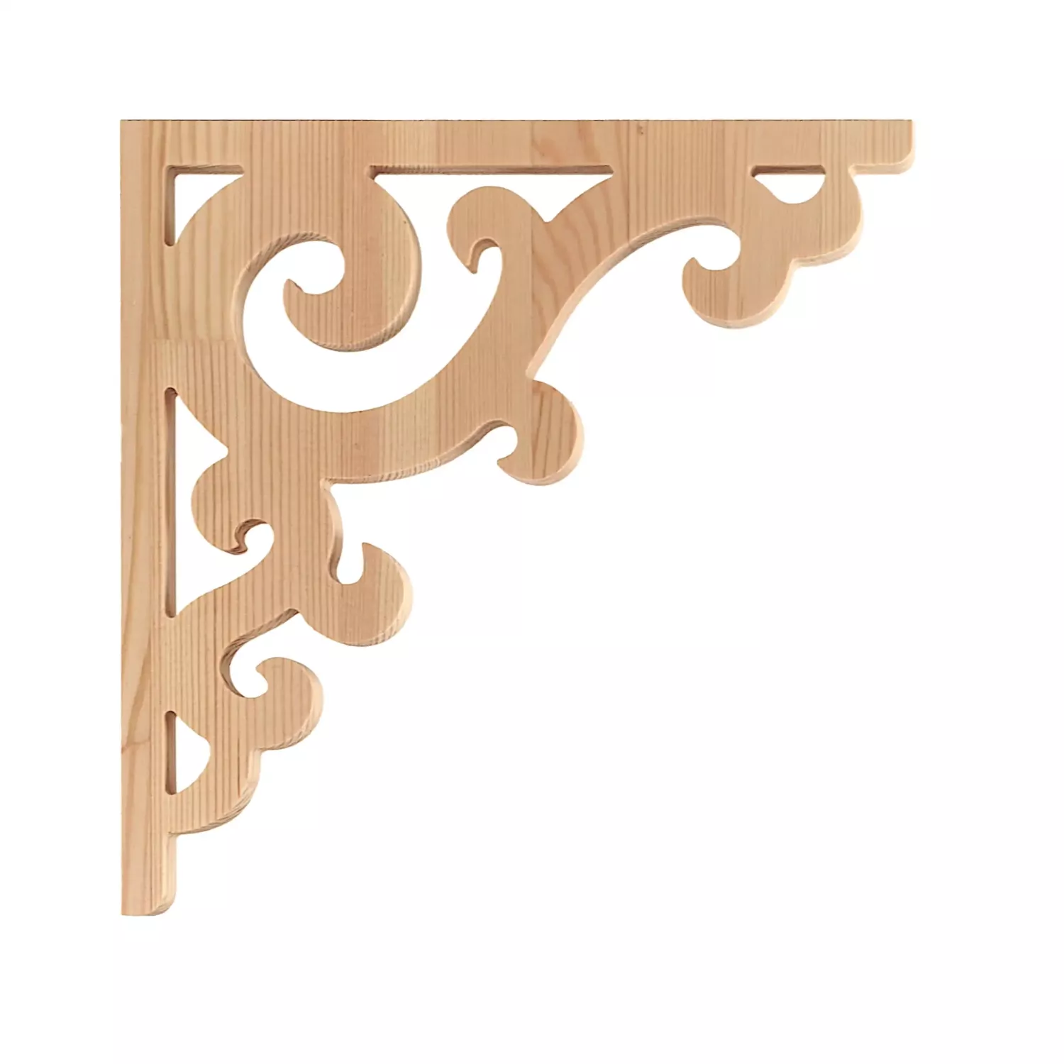 Wooden Victorian Bracket - Pine - No. 1-001-F