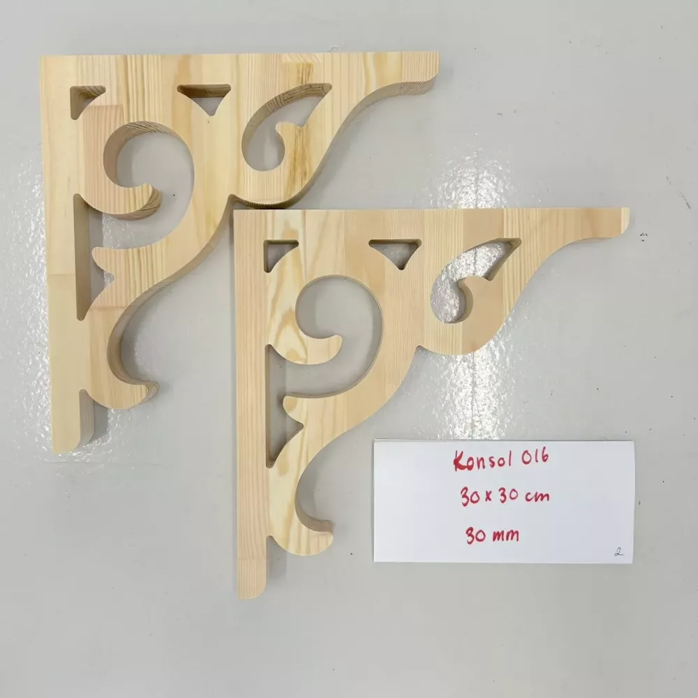 Bracket 016 - 30 x 30 cm, thickness 30 mm - Pine