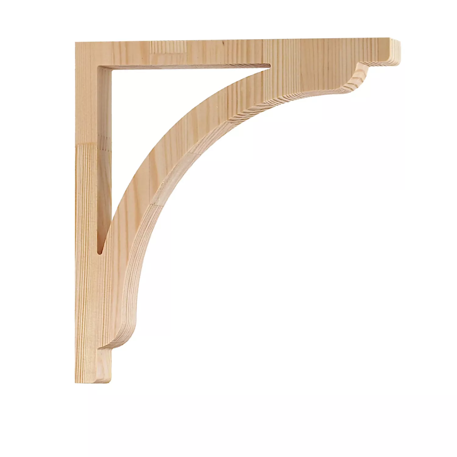 Wooden Victorian Bracket - Pine - No. 1-017-F