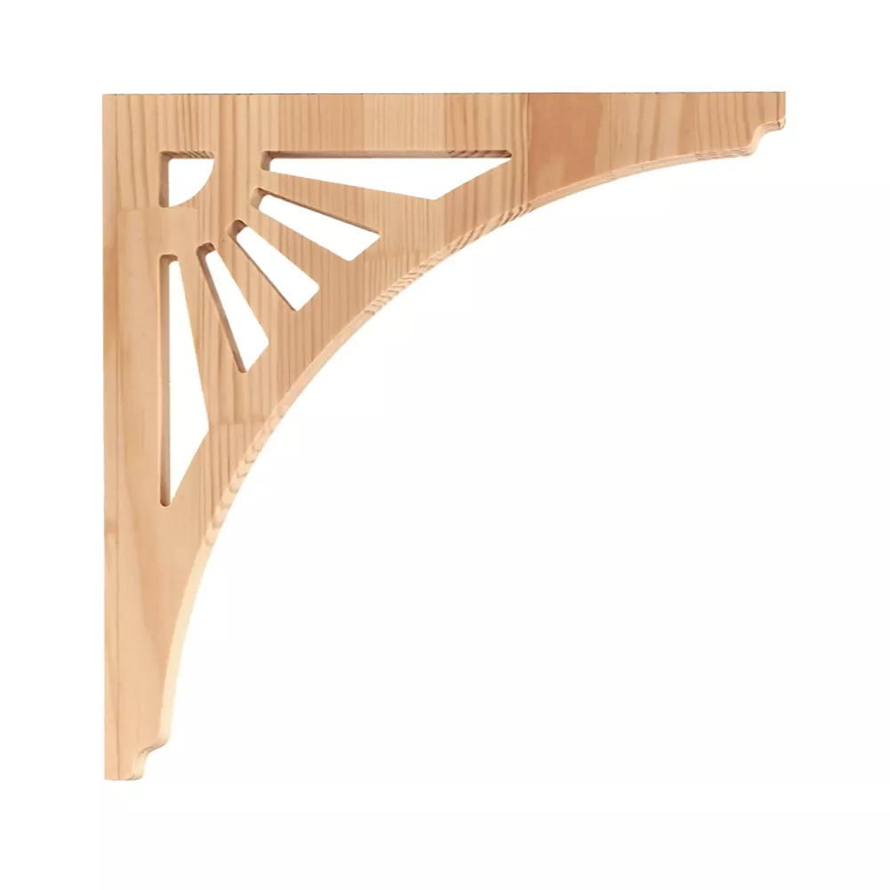 Wooden Victorian Bracket - Pine - No. 1-061-F